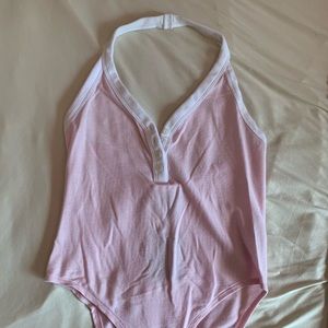 Pin halter top body suit